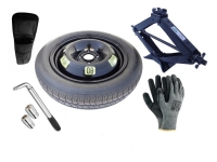 Set - Roată de rezervă ABARTH 500 I R17 4x98x58,1 + cheie pentru roti + cric + husă pentru cric