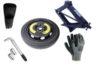 Set - Roată de rezervă ALFA ROMEO 4C R17 5x98x58,1 + cheie pentru roti + cric + husă pentru cric