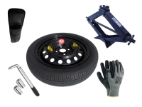 Set - Roată de rezervă HYUNDAI i10 I R15 4x100x54,1 + cheie pentru roti + cric + husă pentru cric