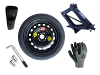 Set - Roată de rezervă MAZDA 2 II R15 4x100x54,1 + cheie pentru roti + cric + husă pentru cric