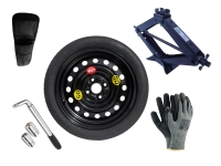 Set - Roată de rezervă OPEL KARL R15 4x100x56,5 + cheie pentru roti + cric + husă pentru cric