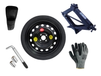 Set - Roată de rezervă SEAT Mii R16 4x100x57,1 + cheie pentru roti + cric + husă pentru cric